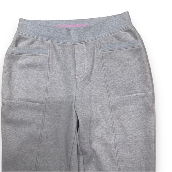 Isaac Mizrahi Live! Pintuck French Terry Joggers XS Heather Light Grey - Picture 4 of 9